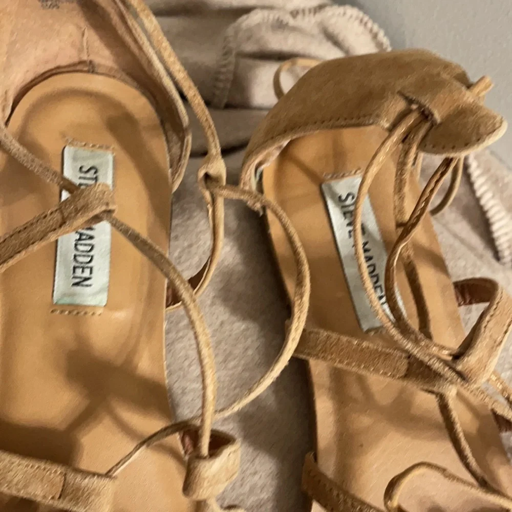 Steve Madden “Swizzle” ankle wrap sandals